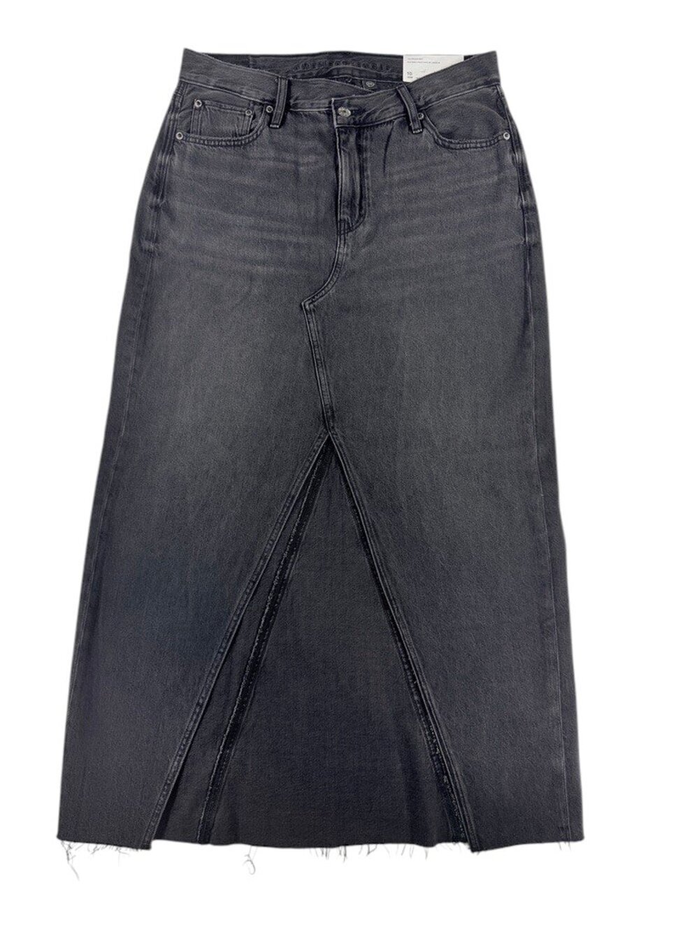 Women's American Eagle Black '90s High Rise Maxi Denim Skirt Size 10 30W NWT